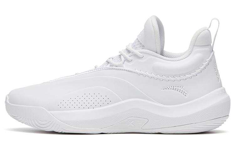 Anta KT Team Comfortable Cushioning Slip Resistant Abrasion Resistant Low top Basketball Shoes Men's Pure White