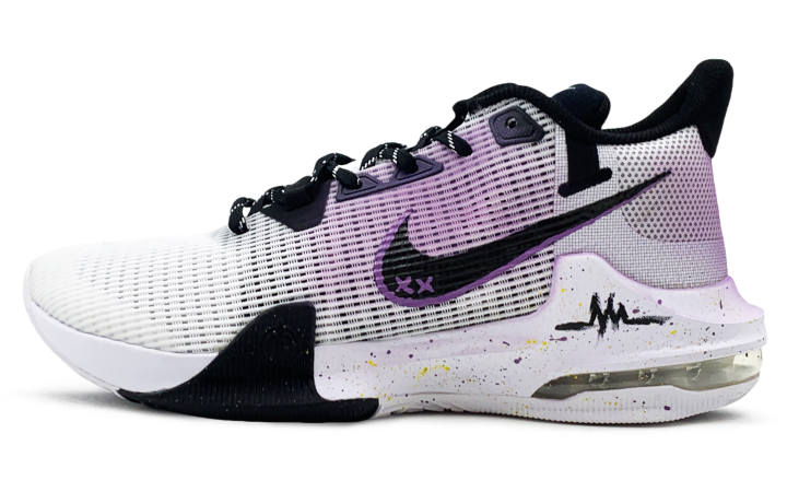 Nike Nike Air Max Impact Cushioning Low top Basketball Shoes Men's White Purple