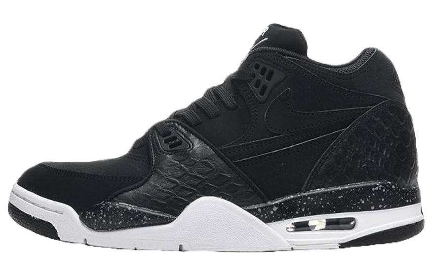 Nike Nike Air Flight 89 Comfortable And Trendy Cushioning Abrasion Resistant Mid top Basketball Shoes Men's Black