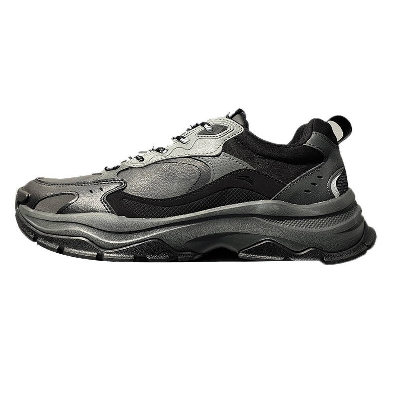 Anta Breathable Coverage Low top Mountaineering Shoes Men's Black Gray
