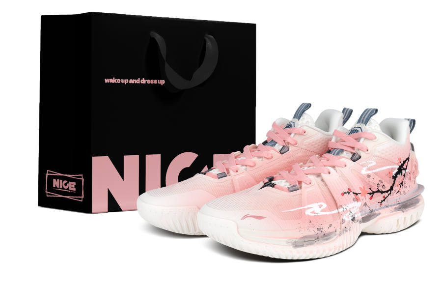 Li-Ning Li Ning Storm 2024 TPU Cushioning Breathable Cushioning Breathable Low top Basketball Shoes Men's Pink