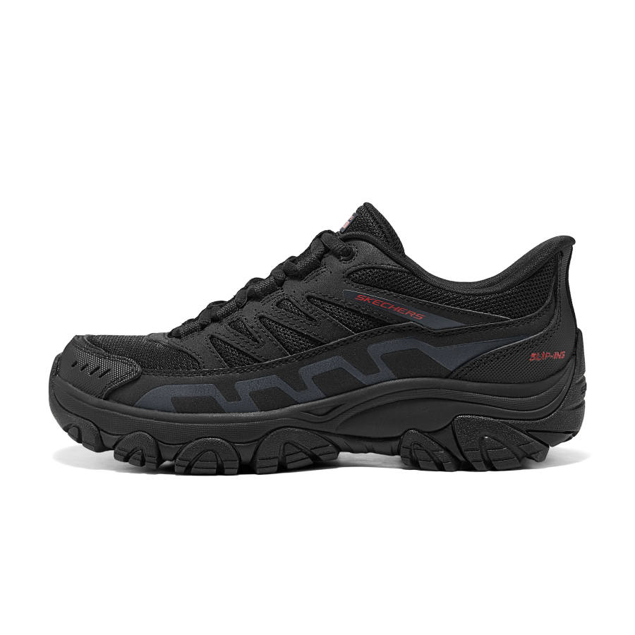 Skechers Breathable Rebound Grip Low top Mountaineering Hiking Shoes Women's Black Red
