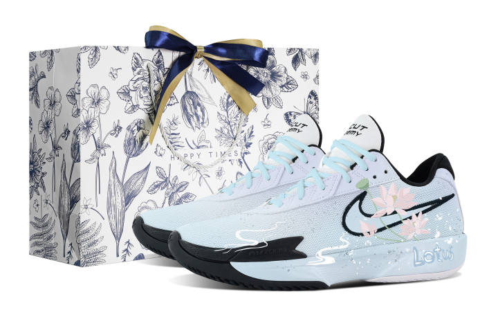 Nike Nike Air Zoom G.T. Cut Academy Sunlit Lotus Blue Box Low top Basketball Shoes Men's Light Blue