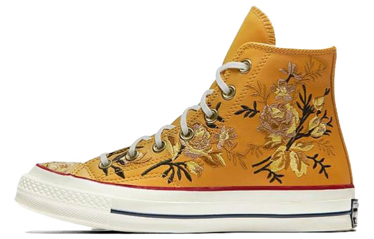 Converse Chuck 70 Wmns Converse High 'Parkway Floral Embroidery - Turmeric Gold' Women's