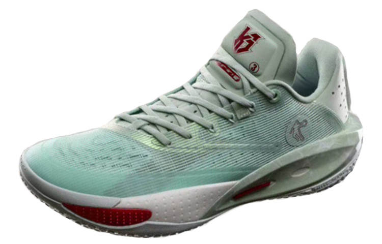 QIAODAN Thorn RISE Slip Resistant Slip Resistant Low top Basketball Shoes Men's Green