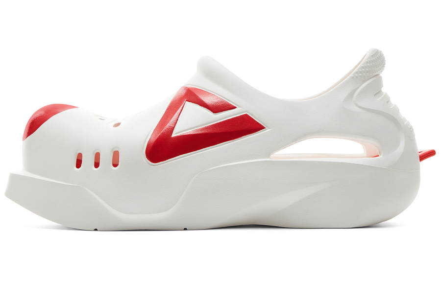 PEAK PEAK Taichi Doodle Shoes Clogs Men's Ivory Red