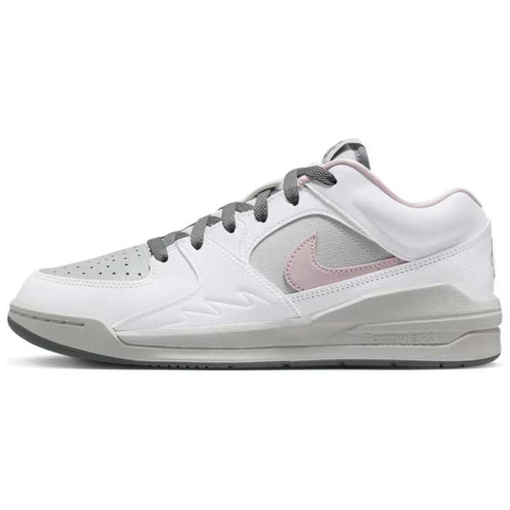 Jordan Jordan Stadium 90 Comfortable Slip Resistant Abrasion Resistant Low top Basketball Shoes Women's White Gray Pink