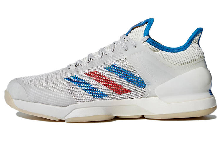 Adidas Adidas Adizero Ubersonic 50YRS Ltd Abrasion Resistant Breathable Low top Tennis Shoes Men's White Blue Red