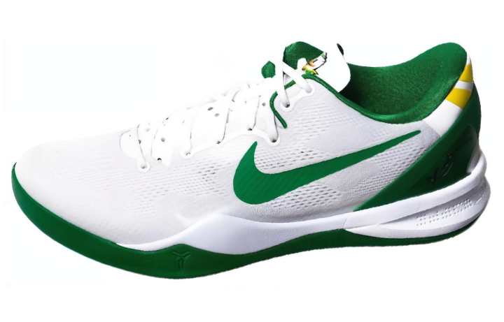 Nike Nike Kobe 8 'OREGON DUCKS' PE PACK Abrasion Resistant Breathable Low top Basketball Shoes Men's White Green