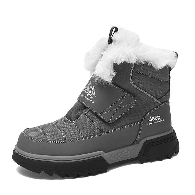 Jeep Cow Split Leather Thermal Abrasion Resistant Cushioning Thermal Abrasion Resistant Cushioning Short Snow Boots