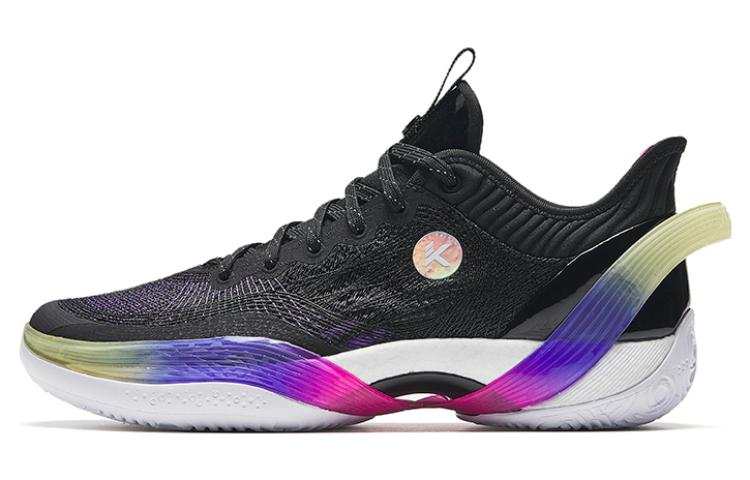 ANTA Three Point Rain1.0 Basketball Shoes Men's Low Top Black Purple/Purple