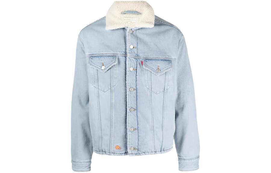 ERL ERL X Levi's Sherpa Buttoned Trucker Denim Jacket
