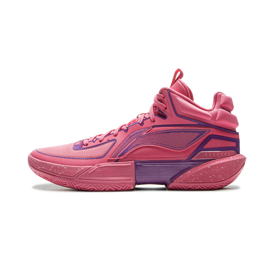 Li-Ning Li Ning Light Speed 2MID Cushioning Slip Resistant Abrasion Resistant Mid top Basketball Shoes Men's Pink Purple