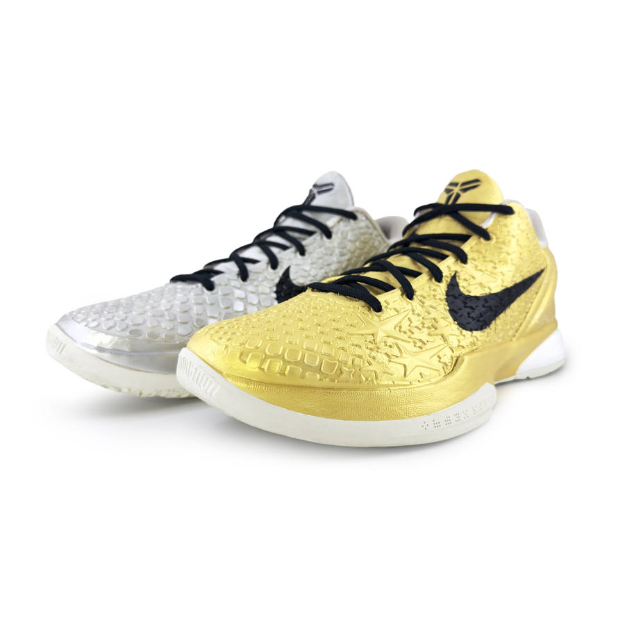 Nike Nike Zoom Kobe 6 'All Star 2.0' Mismatched Cushioning, Wear Resistant Low top Basketball Shoes Men's Gold/Silver