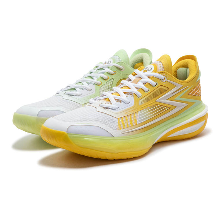 361° Speed BB Low top Basketball Shoes Men's Yellow Green Mismatched