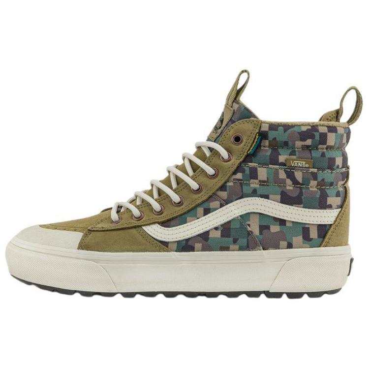 Vans MTE Sk8 Hi Comfortable High top Mountaineering Shoes Unisex Green Brown