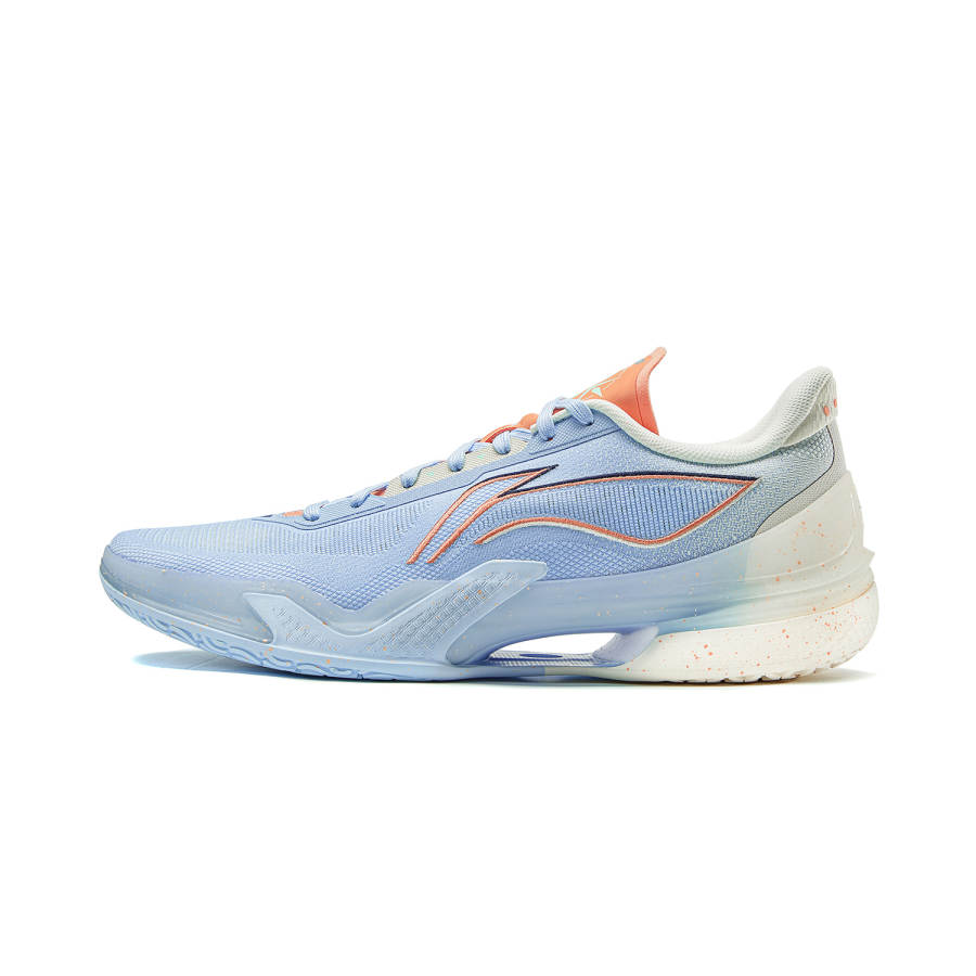 Li-Ning Li Ning Liren 5 Slip Resistant Coverage Lightweight Rebound Low top Performance Basketball Shoes Men's Blue White