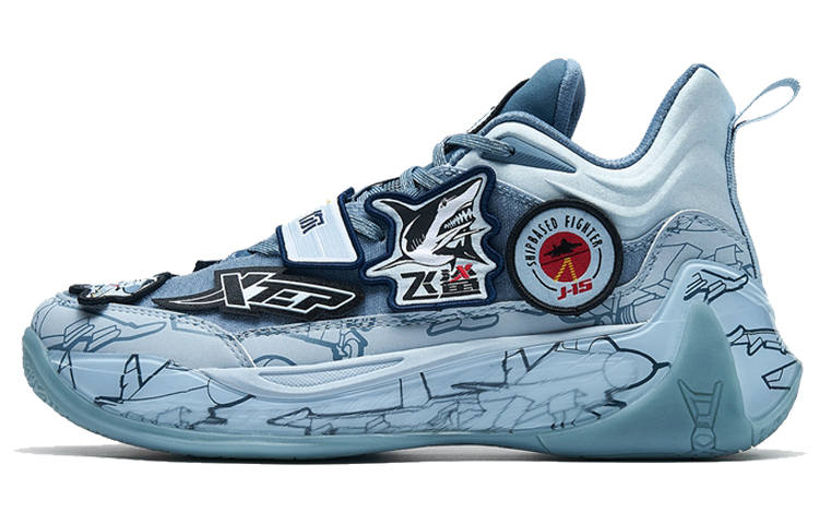 XTEP Monster 3.0 Cushioning Slip Resistant Abrasion Resistant Coverage Low top Performance Basketball Shoes Men's Blue