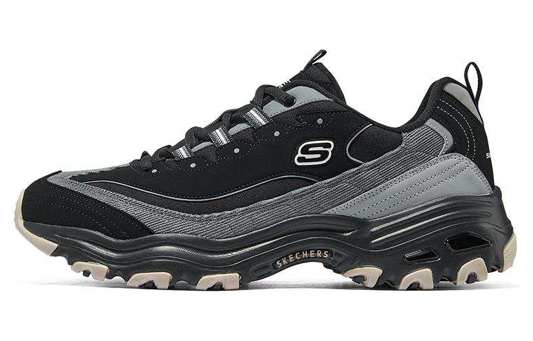 Skechers D'lites 1.0 Marathon Running Shoes 'Black Grey'