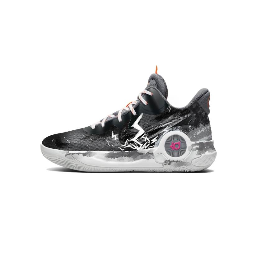 Nike Nike KD Trey 5 IX Fabric Slip Resistant Abrasion Resistant Mid top Basketball Shoes Unisex Black White