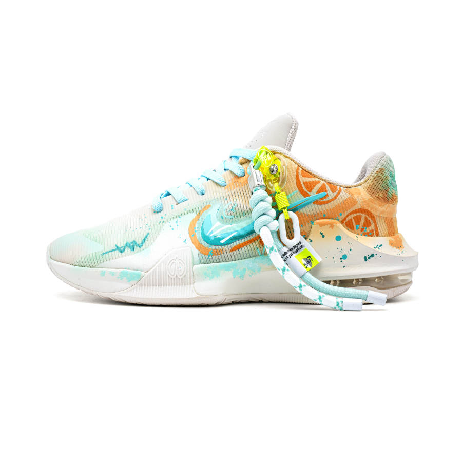 Nike Nike Air Max Impact 4 Orange Sea Breeze Fabric Cushioning, Wear Resistant Low top Basketball Shoes Men's Blue Orange