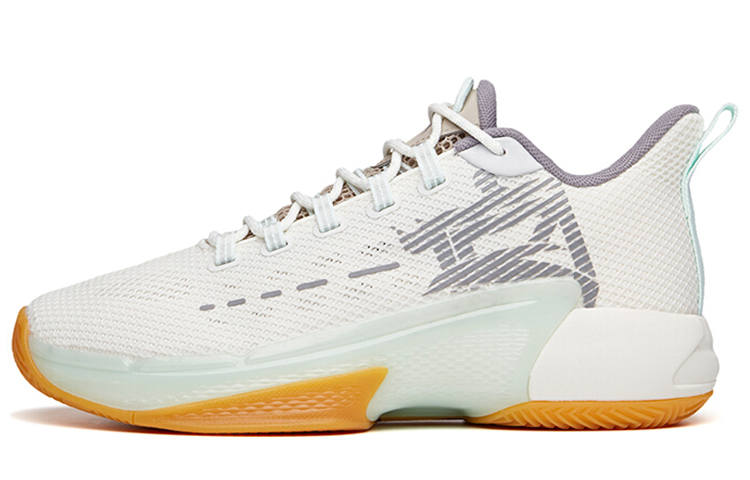 Anta Attack 3 Slip Resistant Abrasion Resistant High top Basketball Shoes Men's White