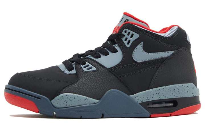 Nike Nike Air Flight 89 Comfortable Slip Resistant Mid top Vintage Basketball Shoes Men's Black Red