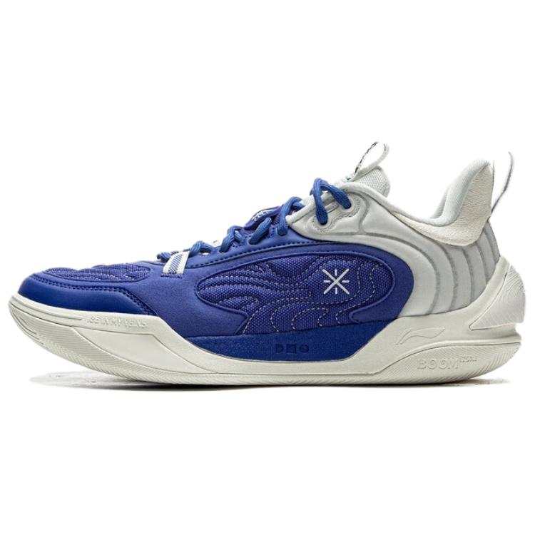 Li-Ning Li Ning Cushioning, Wear Resistant Low top Basketball Shoes Men's Blue White