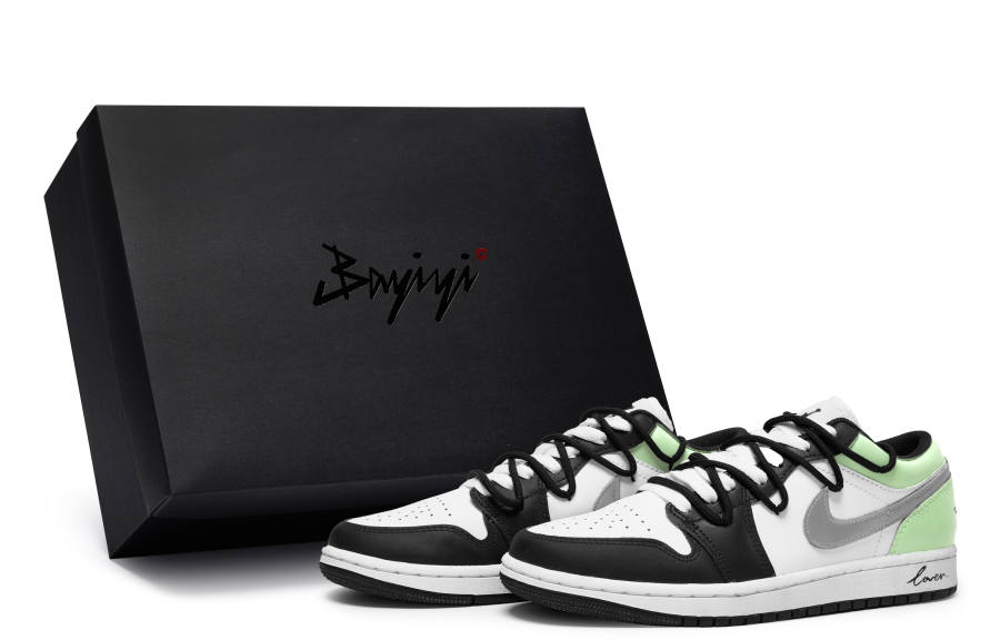 Jordan Jordan Air Jordan 1 LOW 811 Manufacturing, Youth Era Green, Special Shoe Box Slip Resistant Abrasion Resistant