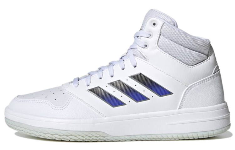 Adidas Adidas Gametalker Synthetic Leather, TPU Abrasion Resistant Mid top Vintage Basketball Shoes Men's White