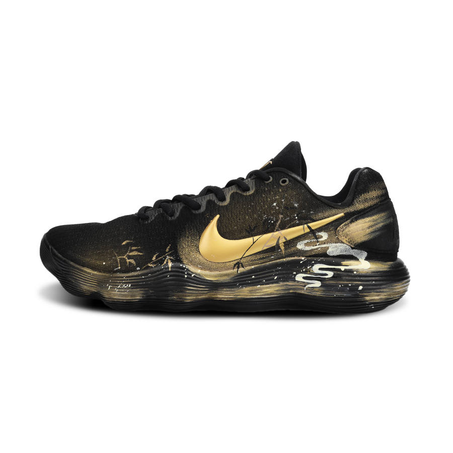 Nike Nike Hyperdunk 2017 Golden Age Cushioning, Wear Resistant Low top Basketball Shoes Men's Black Gold