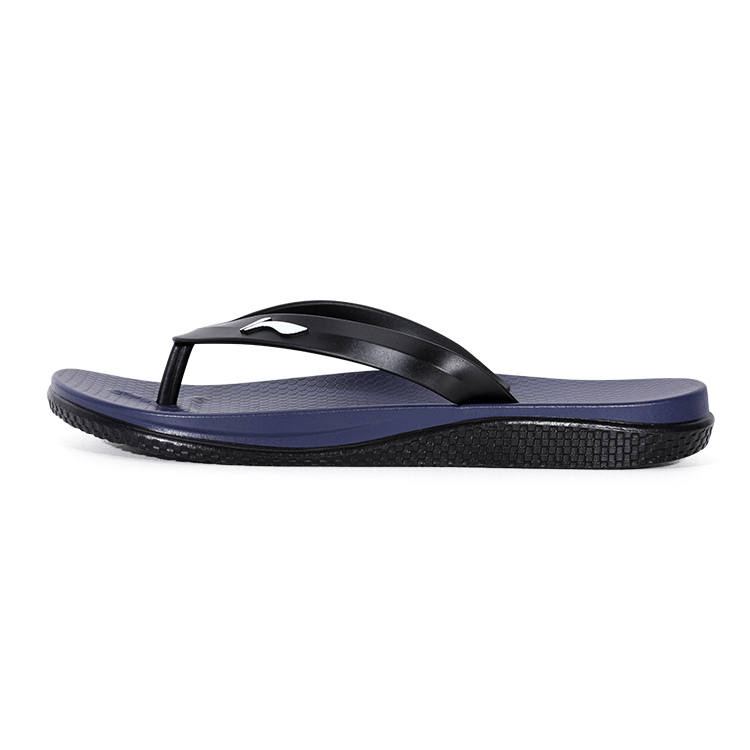 Li-Ning Li Ning Abrasion Resistant Slip Resistant Quick Dry Flip Flops Men's Black Blue