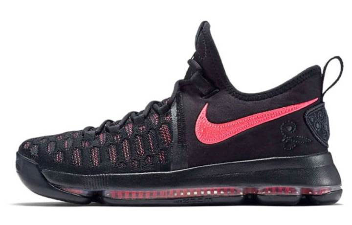 Nike Nike KD 9 Aunt Pearl Slip Resistant Lightweight Low top Performance Basketball Shoes Men's Black Pink