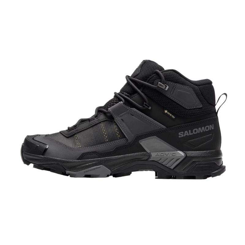SALOMON X ULTRA 5 MID GTX Abrasion Resistant Breathable High top Hiking Shoes Men's Black