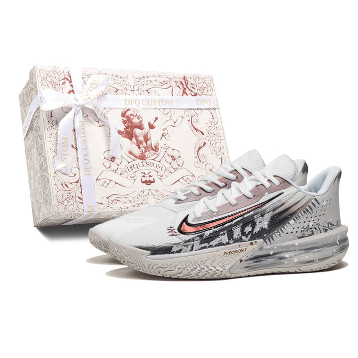 Nike Nike Precision 7 Low top Basketball Shoes Men's Gray Red