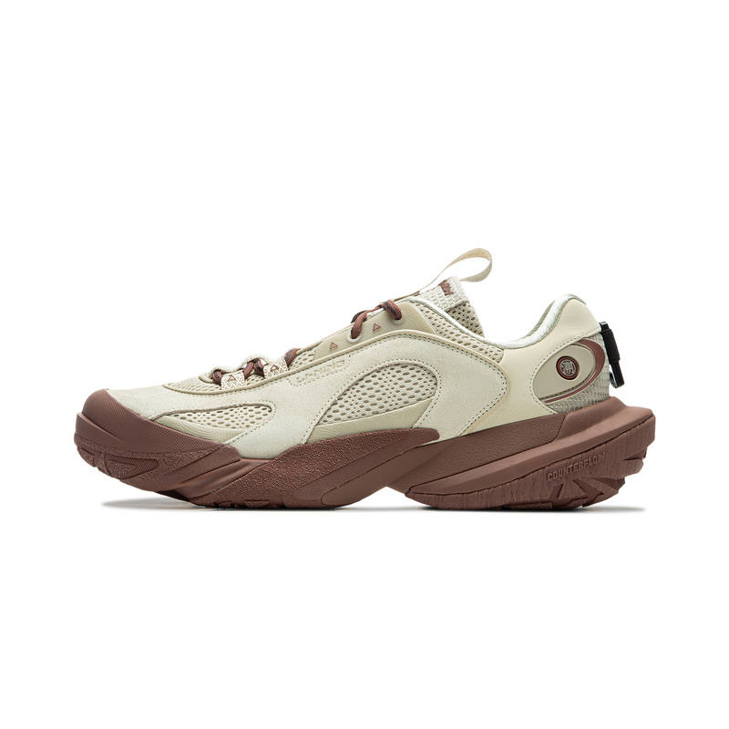 Li-Ning Li Ning CF Tracing, Hiking EDC Slip Resistant Abrasion Resistant Low top Hiking Shoes Unisex Green Brown