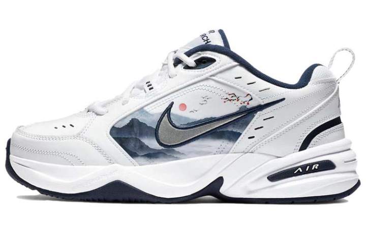 Nike Nike Air Monarch 4 PU Leather Low top Chunky Sneakers Unisex Blue White