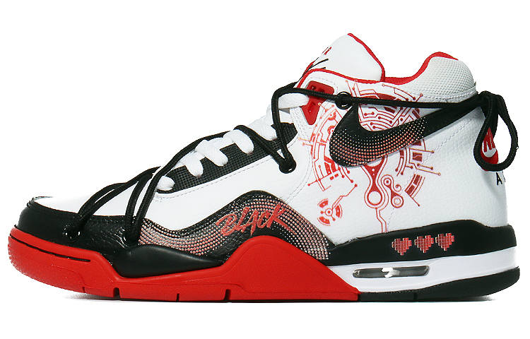 Nike Nike Flight Legacy Mid top Vintage Basketball Shoes Unisex Red White Black