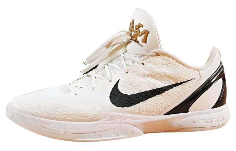 Nike Nike Zoom Kobe 6 Protro PE BHM Cushioning Low top Basketball Shoes Men's White Black