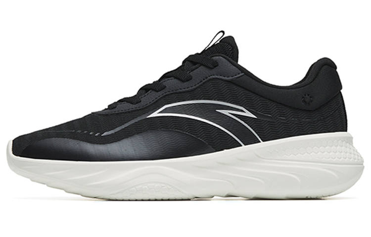 Anta Textile, Synthetic Leather Cushioning Slip Resistant Abrasion Resistant Low top Training Shoes Men's Black White