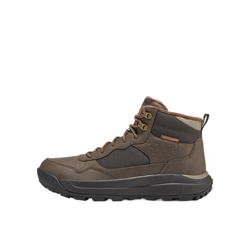 Skechers STREET WEAR Fabric Patchwork Fleece Lined Short Snow Boots Men's