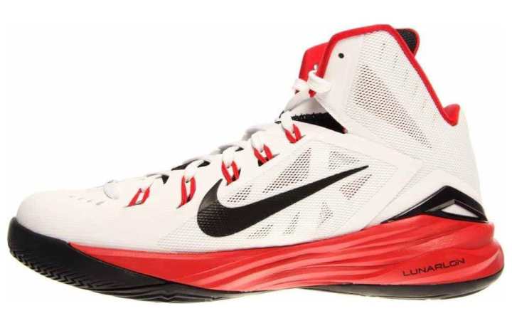 Nike Nike Hyperdunk 2014 Cushioning Slip Resistant Abrasion Resistant Mid top Basketball Shoes Men's Black White Red