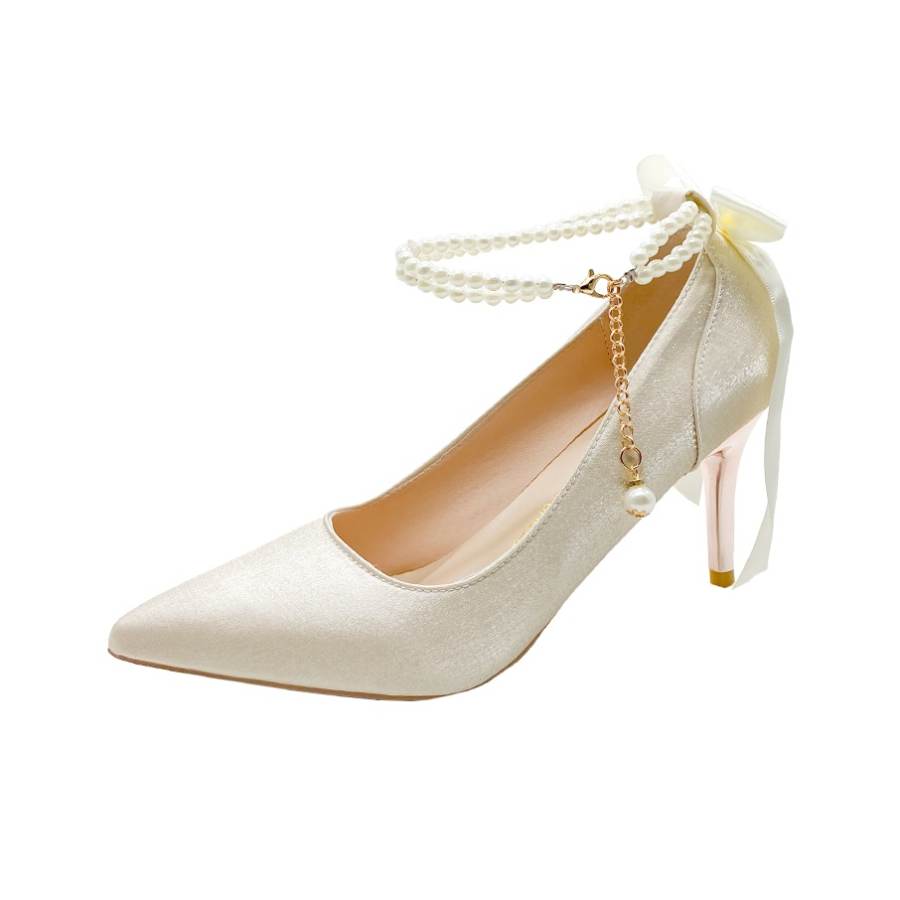 UMEK Slim Heel High Heels Women's Champagne