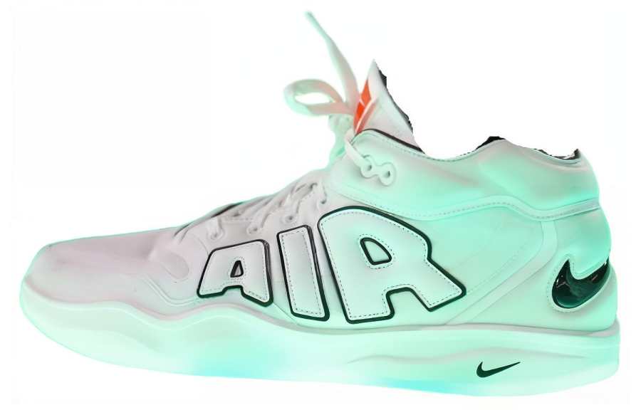 Nike Nike G.T. Hustle 2 'Air More Uptempo' Abrasion Resistant Breathable Low top Basketball Shoes Men's Cyan