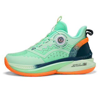 ANDEZHANMUSI Cushioning Low top Basketball Shoes Men's Ice Emerald Green
