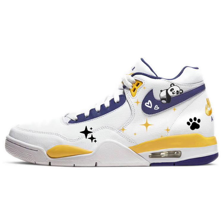 Nike Nike Flight Legacy Vintage Basketball Shoes Men's Mid Top Yellow/White