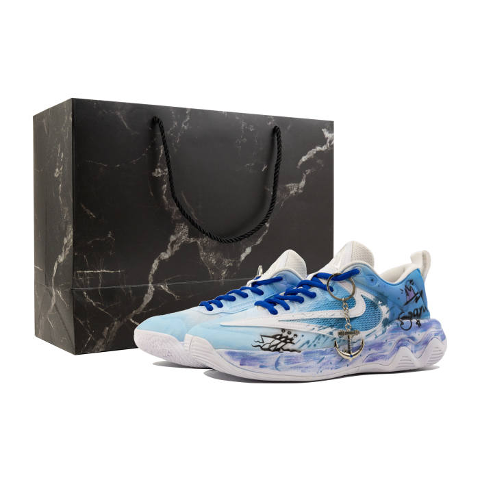 Nike Nike Giannis Immortality Cushioning Breathable Cushioning Breathable Low top Vintage Basketball Shoes Men's Sky Blue