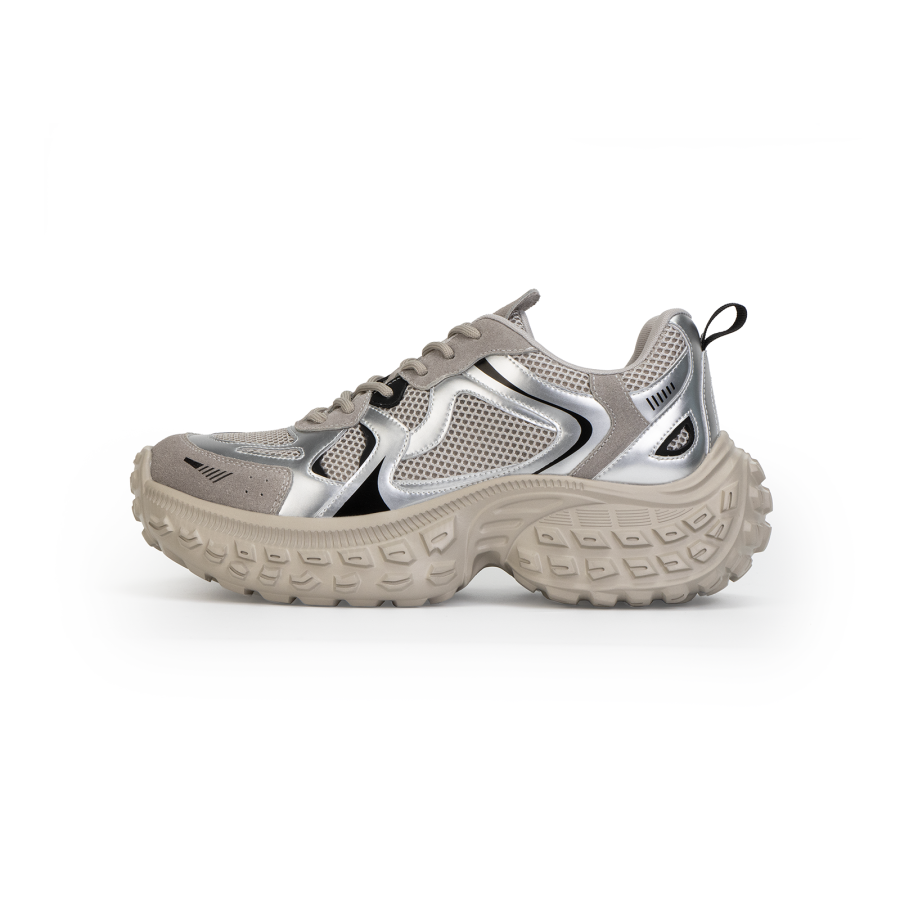 Lilbetter Chunky Sneakers Unisex Low Top Silver/Gray