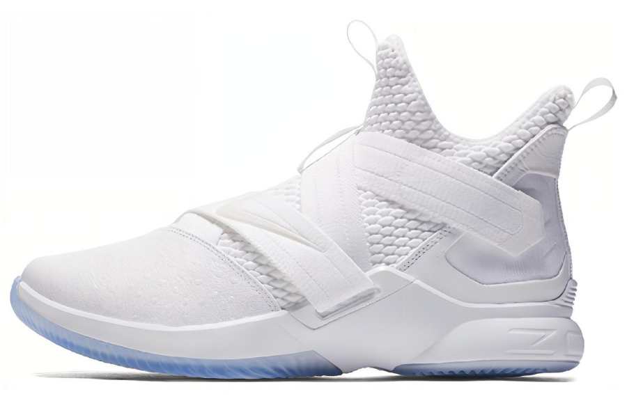 Nike Nike Zoom Soldier 12 SFG Slip Resistant Lightweight Non slip Lightweight Mid top Basketball Shoes Men's White