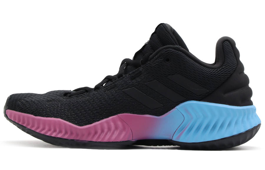 Adidas Adidas Pro Bounce 2018 Cushioning Slip Resistant Low top Basketball Shoes Men's Black Blue